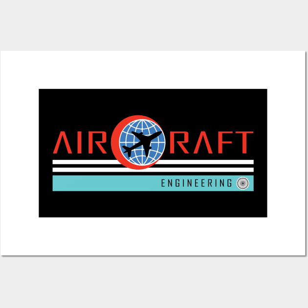 aircraft engineering, aerospace engineer logo Wall Art by PrisDesign99